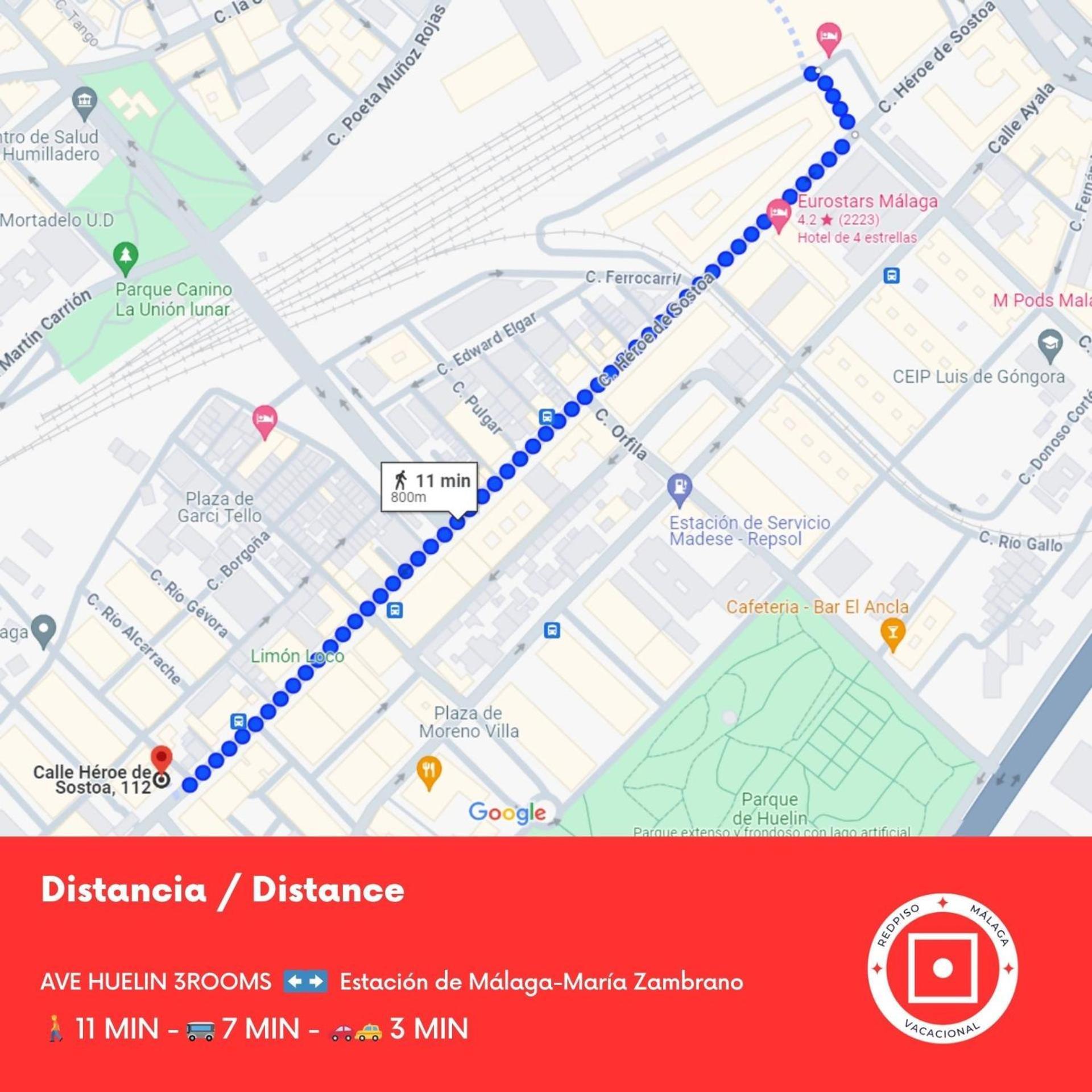 Ave Huelin 3Rooms Alojamiento Con Parking Y Ac Μάλαγα Εξωτερικό φωτογραφία